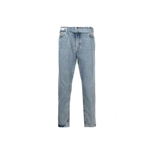 Off Белый FW21 Синий Мужские Джинсы