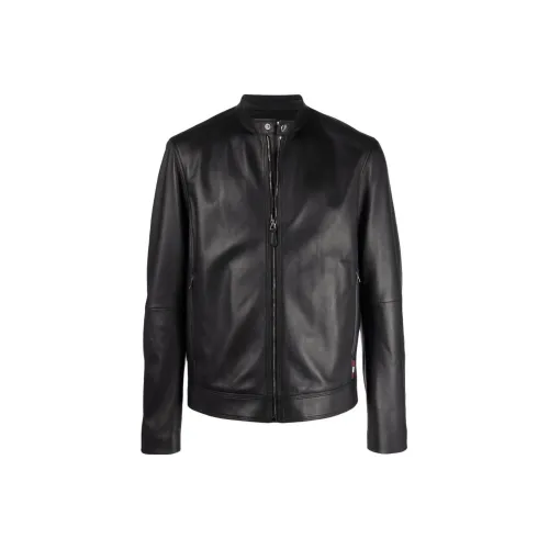 BALLY Черные Мужские Кожаные Куртки