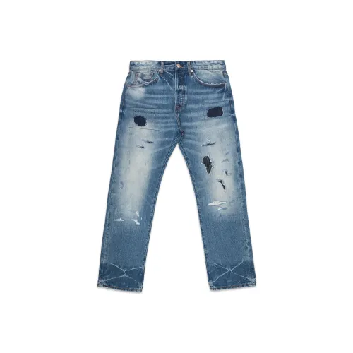 BILLIONAIRE BOYS CLUB Небесно-голубые унисекс джинсы