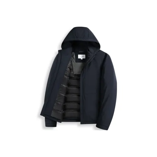 Dance with Wolves Пуховик Пальто Мужской Темно-синий