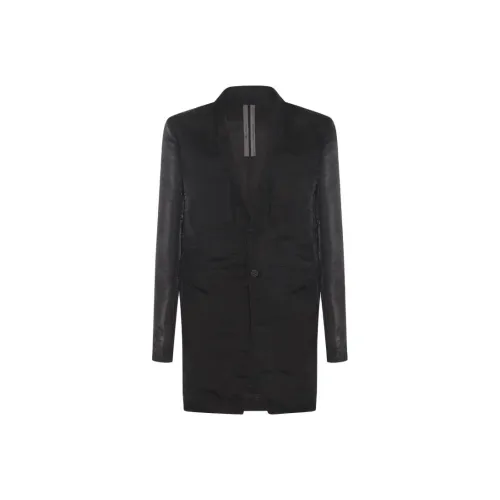 RICK OWENS совместный черный мужской тренч