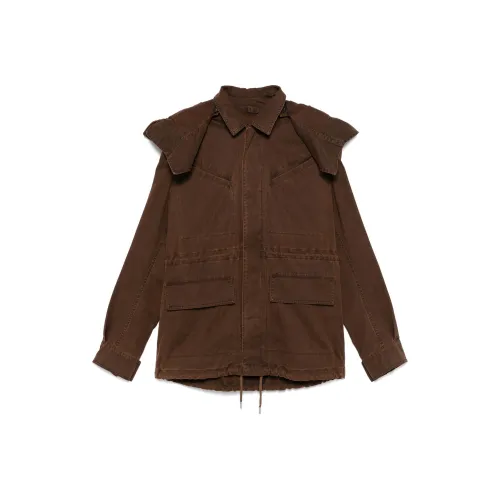 Alexander McQueen SS25 Куртки и Пальто Мужской Каштановый Коричневый