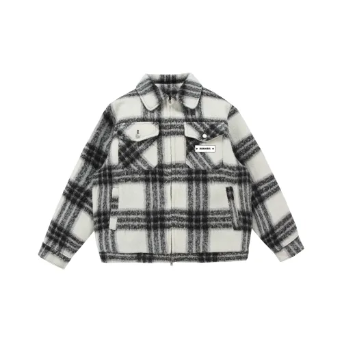 EOOVEN Черный Белый Клетка Унисекс Пуховики