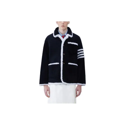 THOM BROWNE· Shearling 4 Bar Sack Куртка Куртки Пальто Мужской Черный