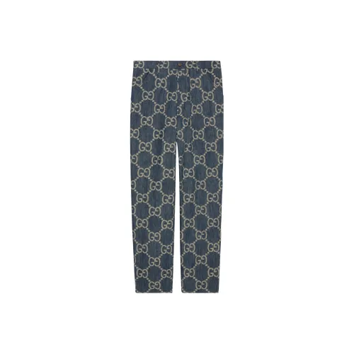 GUCCI Pineapple SS22 Jeans Men's Blue