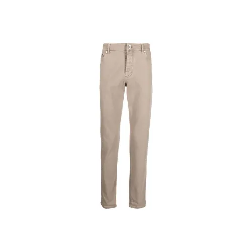 BRUNELLO CUCINELLI Хаки Мужские Джинсы