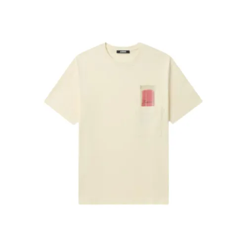 Jacquemus Светло-желтые Мужские T-рубашки