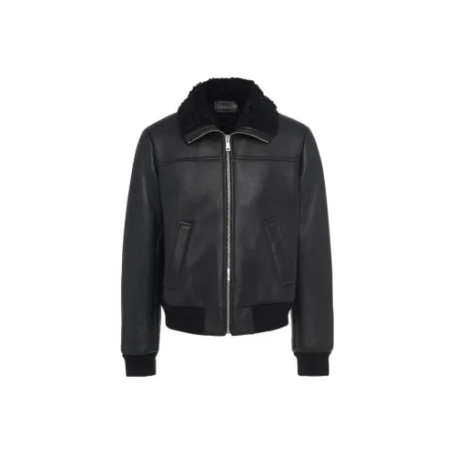 PRADA Мужские черные кожаные куртки