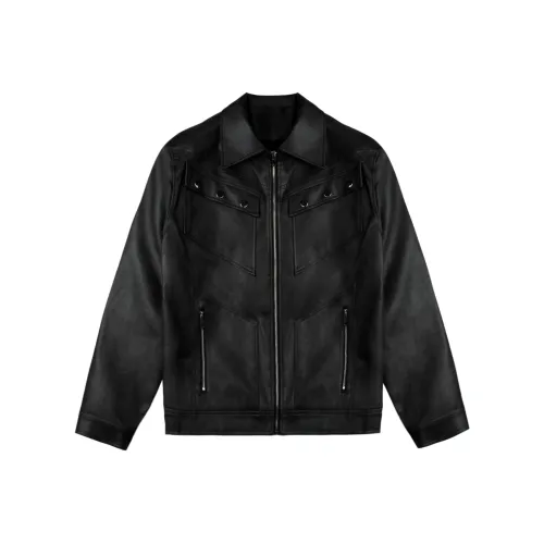 WILD LEADER Кожа Куртка Унисекс Черный