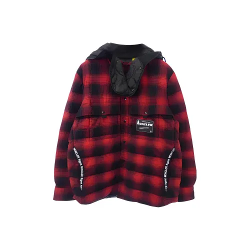 MONCLER GENIUS x FRGMT Пуховик Мужской Черный Красный Клетка