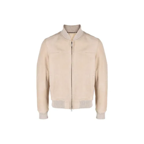 Eleventy FIRSTCLASS Made IN Italy Кожаная Куртка Мужская Светлый Бежевый