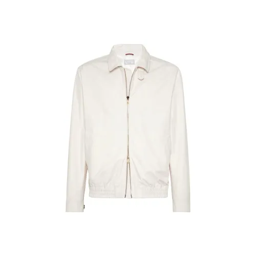 BRUNELLO CUCINELLI Айвори Мужские Куртки