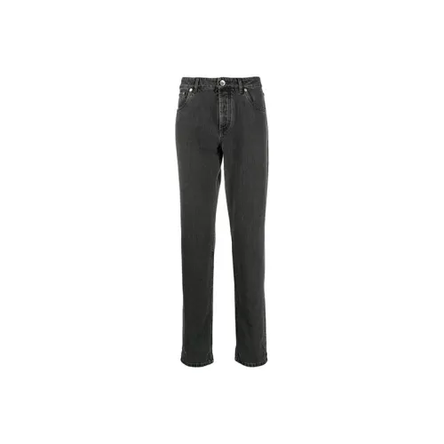 BRUNELLO CUCINELLI Серый Мужской Джинсы