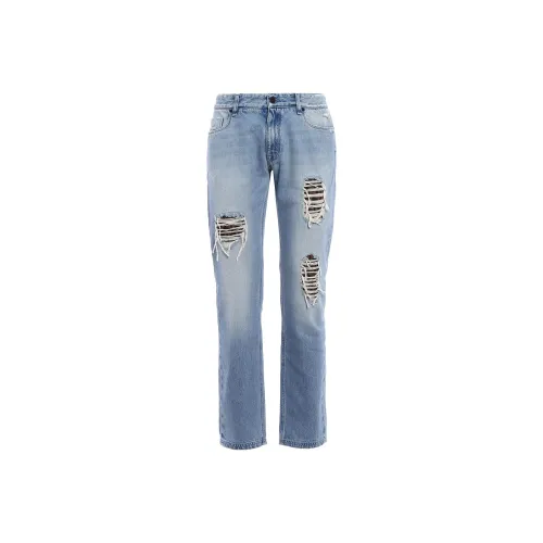 FENDI Небесно-голубой Мужской Джинсы