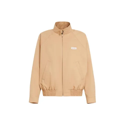 MARNI Бежевый Bio Габардин OVERSIZED BOMBER Куртки Пальто Мужской Желтый