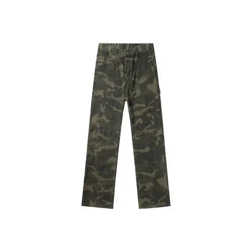 Michael Rock Джинсы Унисекс Камуфляж Зеленый