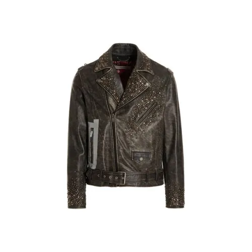 Golden Goose Коричневый Мужская Кожаная Куртка