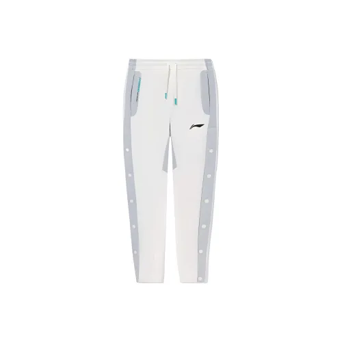 LINING Вязаные тренировочные брюки мужские цвет туманно-белый