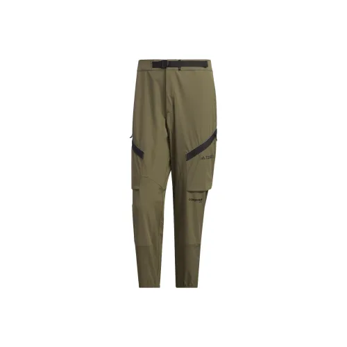 Adidas Слоистые Оливково-Зеленые Мужские Карго Брюки