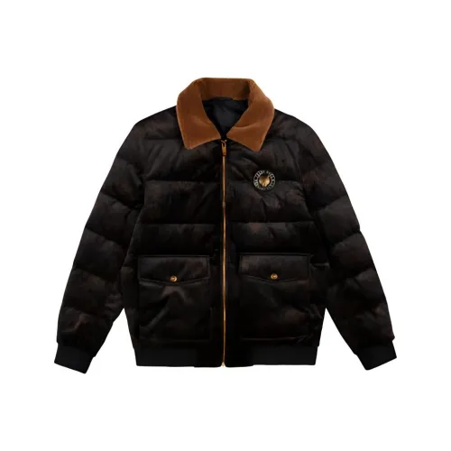 Raidy Boer Пуховик Мужской Черный Цветочный