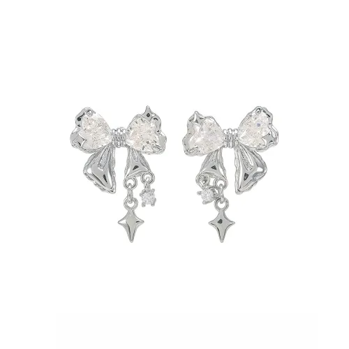 KING OF BLING Серьги-гвоздики из серебра 925 пробы женские