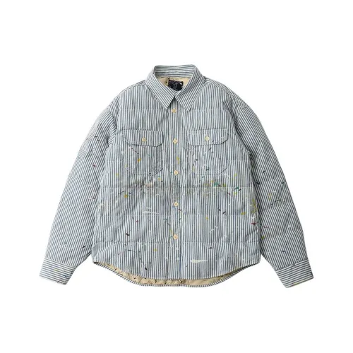 Visvim SS24 Indigo Blue Camping Trailer Series Светло-синий Унисекс Объёмные куртки (пуфы)