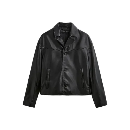ZARA Черные Мужские Кожаные Куртки