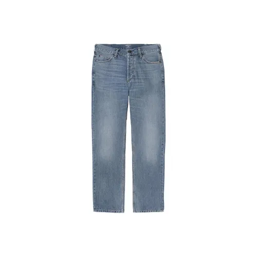 Carhartt WIP Blue Men's Jeans Кархартт WIP Синий Мужской Джинсы
