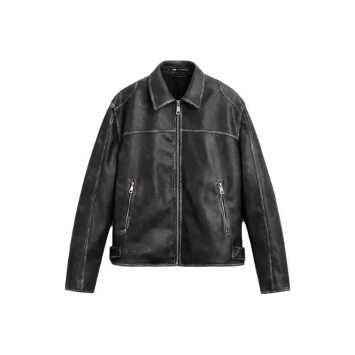 ZARA Мужские черные куртки