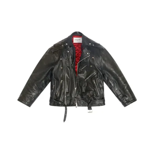 Balenciaga Черные Мужские Кожаные Куртки