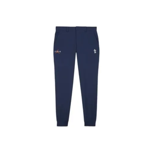 Джордан Вязаные Тренировочные Штаны Мужские Темно-Синие