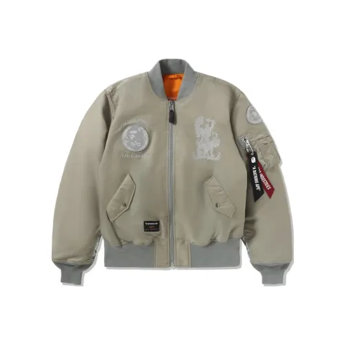 A BATHING APE Co Брендированный Alpha Industries Унисекс Куртки