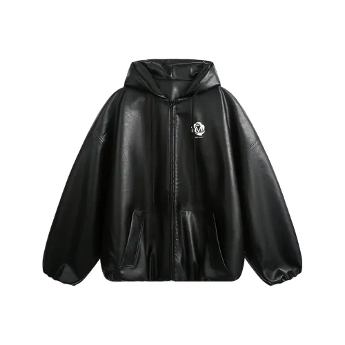 Хлопок Куртки и Пальто Унисекс Черный