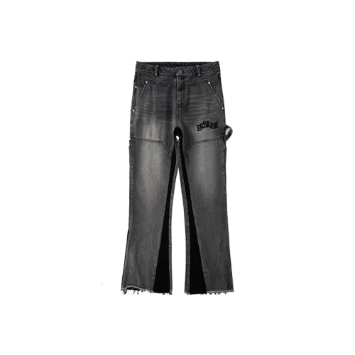 ER Темно-серый Мужские Джинсы