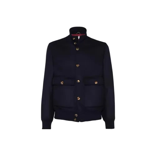 BRUNELLO CUCINELLI Морской синий Мужские Куртки