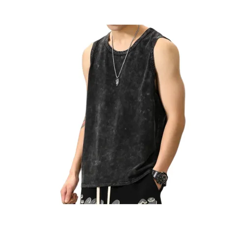 PRPK Летний топ без рукавов свободный крой унисекс черный