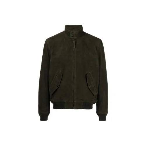 Polo Ralph Lauren FW22 Кожа Куртка Мужская Зеленая