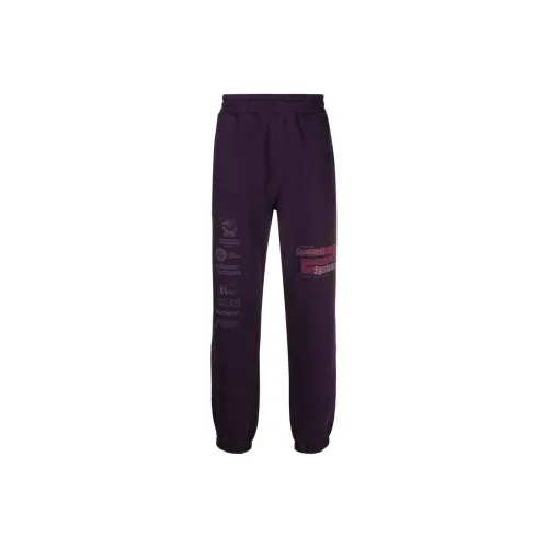 Carhartt WIP Purple Men's Knitted Training Pants Carhartt WIP Фиолетовые Мужские Вязаные Спортивные Штаны