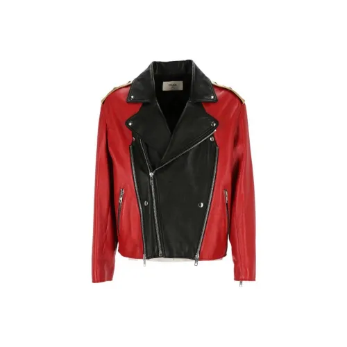 CELINE FW23 Кожа Куртка Мужская Красная