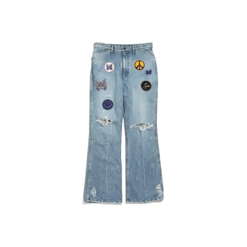 Needles Синие Унисекс Джинсы