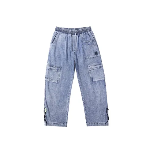 Muscle Dog Штаны с манжетами Джинсы Мужские Светло-Синие