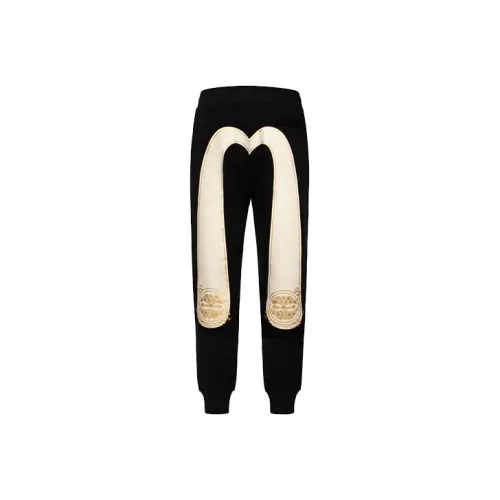 EVISU Вязаные спортивные брюки мужские черные