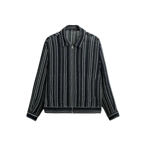 ZARA Морской синий/Белый Мужские Куртки