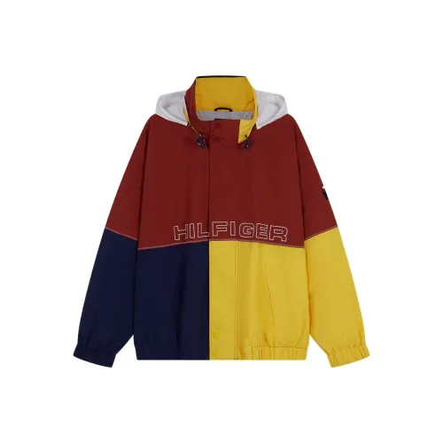 Tommy Hilfiger Куртка Мужская Красная и Синяя Желтая Цветовая Блокировка XMO