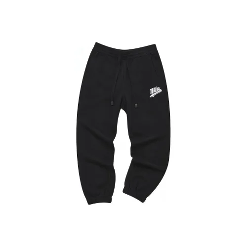 FILA FUSION Темно-черные мужские вязаные тренировочные брюки