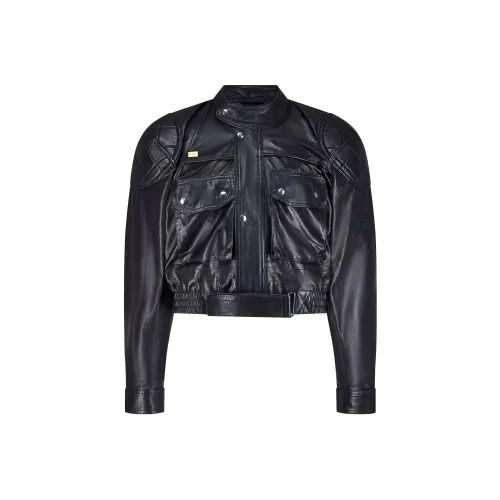 MARTINE ROSE SS24 Кожа Куртка Унисекс Черный