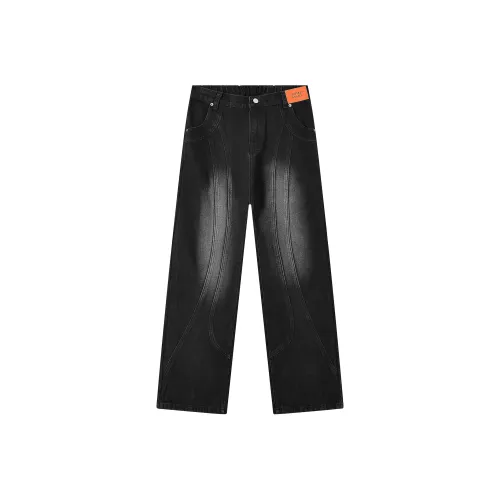 GEOFFREY B. SMALL Джинсы Унисекс Выстиранный Черный