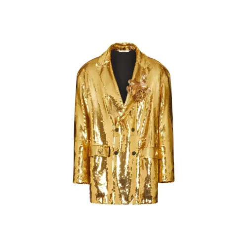 Valentino SS24 Куртки Пальто Мужской Золотой