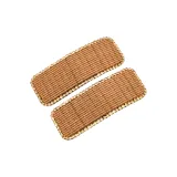 Коричневый, стразы, квадрат, узор "гусиная лапка", боковая сторона, заколка для волос, 1 пара