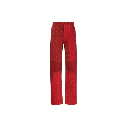 Marine Serre Red Men's Jeans Marine Serre Красный Мужские Джинсы